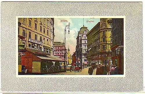 03553 Ak Wien Graben avec des magasins 1910