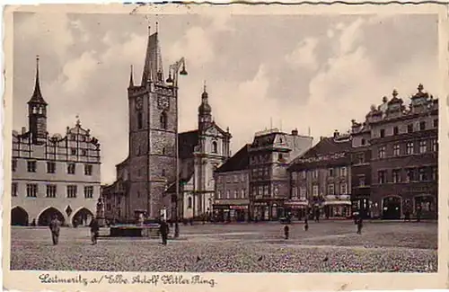 03551 Ak Leitmeritz an der Elbe Marktplatz 1939