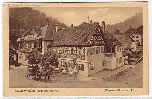 03525 Ak Wirsberg dans l'hôtel Fichtelgebirge zu Post1934