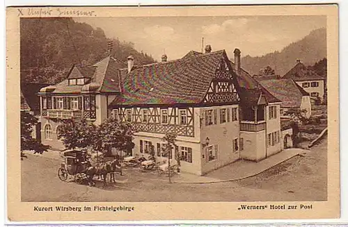 03525 Ak Wirsberg im Fichtelgebirge Hotel zur Post1934