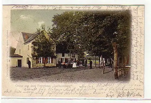 03504 Ak Salutation de la maison forestière "Luchsenburg" 1906