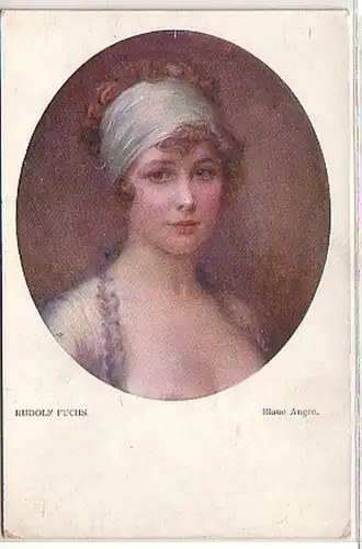 03499 Erotic Ak Rudolf Fuchs " Yeux Bleus " 1917