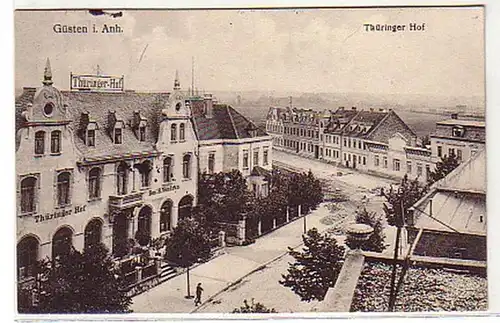 03490 Ak Güsten in Anhalt Gasthof Thüringer Hof 1915