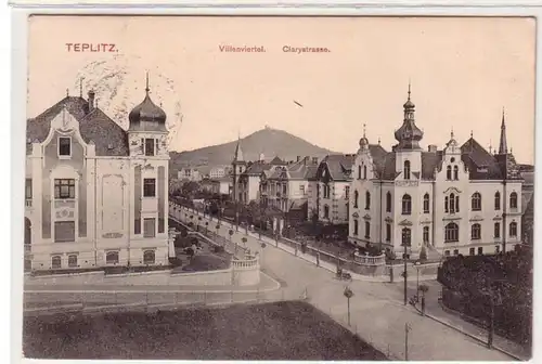 03466 Ak Teplitz Villenviertel Clarystrasse 1908
