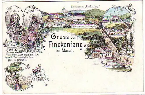 03446 Ak Gruss vom Finckenfang bei Maxen um 1900