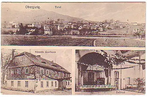03440 Mehrbild Ak Obergurig Hänsels Gasthaus um 1920