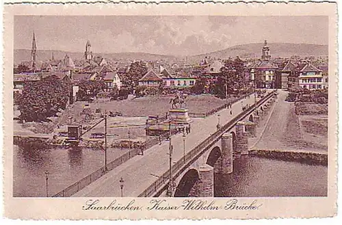 03433 Ak Sarrebruck Kaiser Wilhelm Pont 1915
