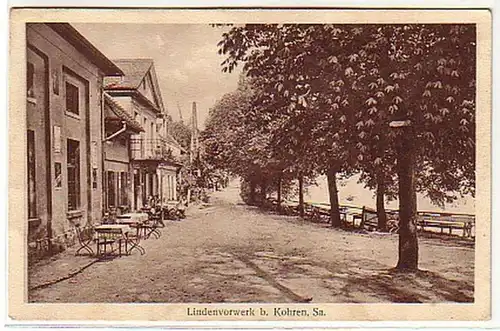 03432 Ak Gasthof Lindenvorwerk bei Kohren in Sa. 1928