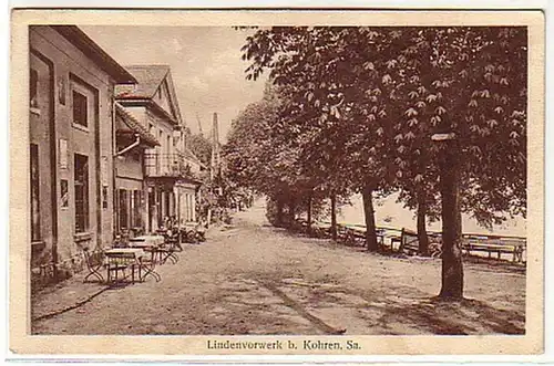 03432 Ak Gasthof Lindenvorwerk près de Kohren, en Sa. 1928