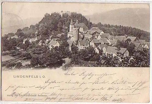 03427 Ak Lindenfels in O. Total Vue 1901