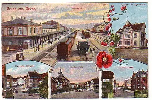 03402 Multi-image Ak Gruss de la gare de Bebra, etc. 1910