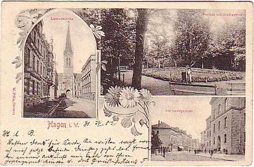 03400 Mehrbild Ak Hagen in W. Landgericht usw. 1902