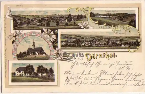 03396 Ak Lithographie Gruss aus Dörnthal 1900