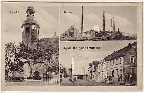 03387 Ak Gruß aus Regis Breitingen Grube usw. um 1920