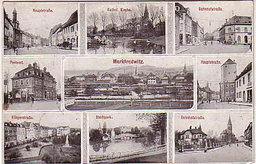 03381 Mehrbild Ak Marktredwitz Postamt usw. 1917