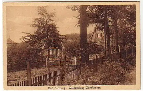 03366 Ak Bad Harzburg Waldsiedlung Wolfsklippen um 1930