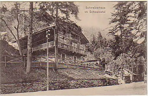033558 Ak Maison suisse dans l'atal noir 1908