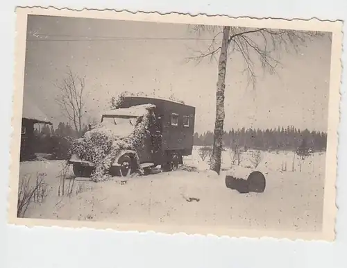 03350 photo originale Camion allemande dans la 2ème Guerre mondiale Novembre 1943
