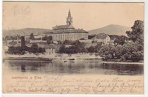 03317 Ak Böhmen Leitmeritz an der Elbe 1905