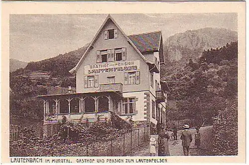 03296 Ak Lautenbach im Murgtal Gasthof und Pension 1923