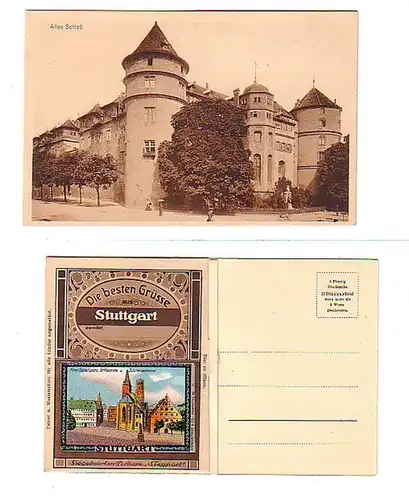 03289 Ak Stuttgart Carte de marque de sceau Siegpost vers 1920