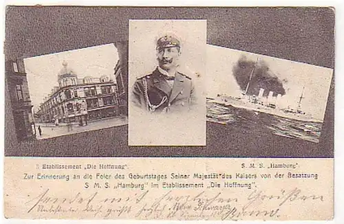 03278 Ak Kiel Etablissement "Die Hoffnung" 1906