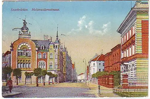 03271 Ak Sarrebruck Hohenzollernstrasse 1915