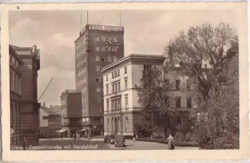 03265 Ak Gera Zeppelinstraße mit Handelshof 1942