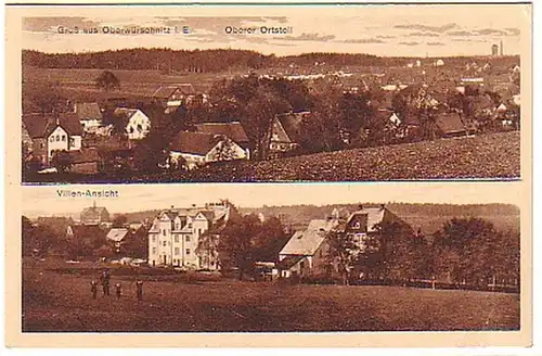 03244 Ak Gruß aus Oberwürschnitz i.E. Villenansicht1939