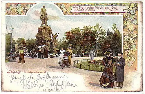 03224 Ak Leipzig Bismarckdenkmal 1905