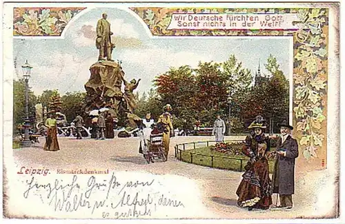 03224 Ak Leipzig Bismarckmenkmal 1905