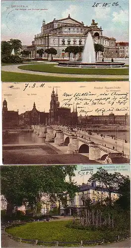 03220/3 Ak Dresden Friedrich August Bridge etc. vers 1910