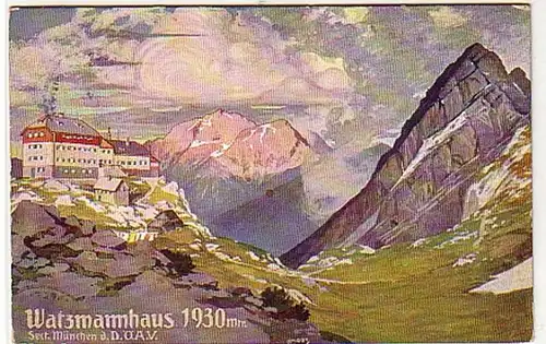 03186 Ak Watzmannhaus DÖAV Sect. München 1913