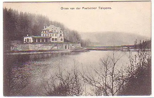 03174 Ak Gruss du barrage de Fuelbeck 1906