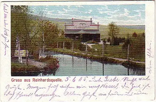 03168 Ak Gruss aus Reinhardsquelle 1905