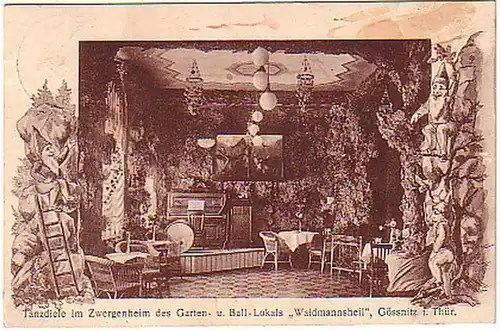 03164 Ak Gössnitz Local "Waidmannsheil" 1931