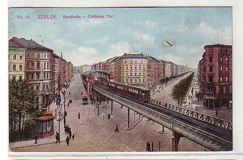 03154 Ak Berlin Highbahn Cottbuser Tor 1909