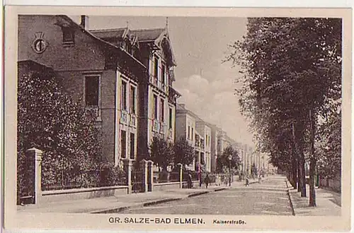 03144 Ak Gr. Salz-Bad Elmen Kaiserstrasse vers 1925
