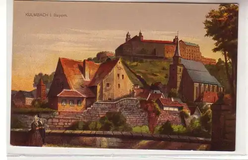 03116 Künstler Ak Kulmbach in Bayern Totalansicht um 1920
