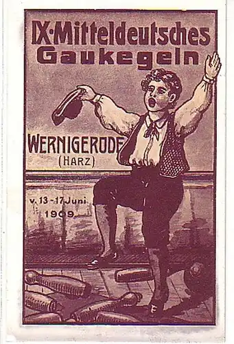 03092 Ac IX. Gaukegeln Mitteldeutsche Wernigerode 1909