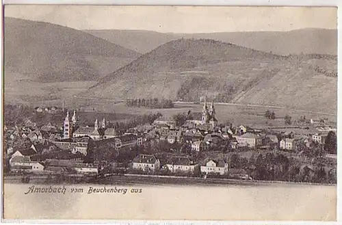 03067 Ak Amorbach depuis le Beuchenberg vers 1900