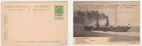 03060 Ganzsachen Ak Belgien Paketboot um 1910