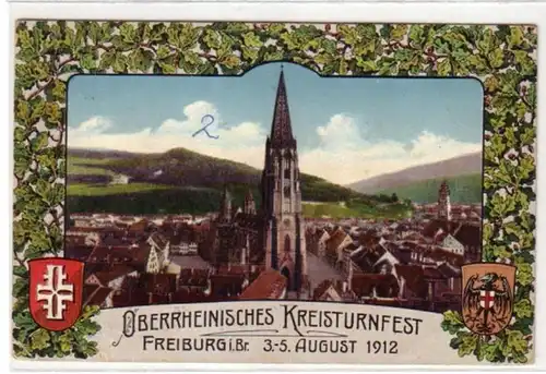 03037 Ak Oberrheinisches Kreisturnfest Freiburg 1912