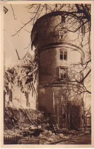 03036 Ak der Brand im "Alten Schloss" Stuttgart 1931