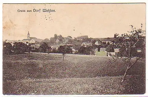 03000 Ak Salutation de Village Wehlen sachs. Suisse 1919