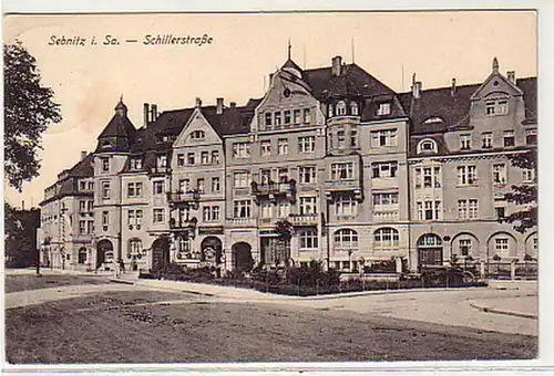 02992 Ak Sebnitz in Sachsen Schillerstrasse 1929