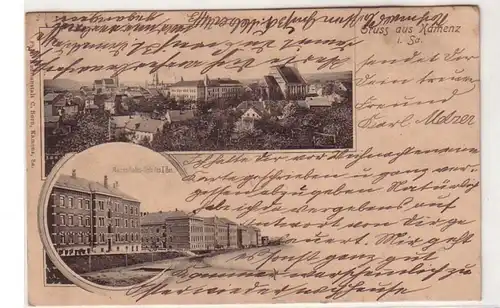 02976 Mehrbild Ak Gruß aus Kamenz in Sa. Kasernen 1906