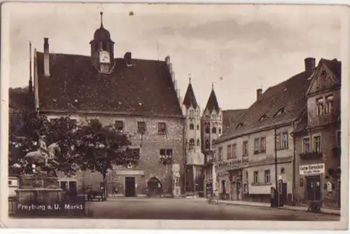 02966 Foto Ak Freyburg a.d. Unstrut Markt um 1940
