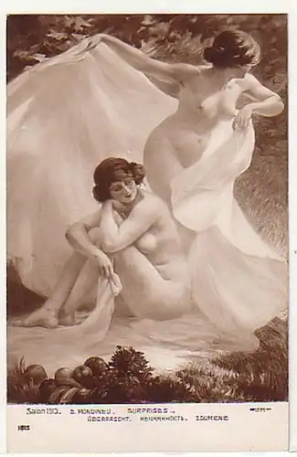 02965 Ak Erotic E. Mondeu "Surpris" vers 1920