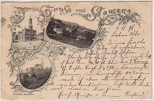 02962 Multi-image Ak Gruss de Kamentz Hôtel de ville etc 1898